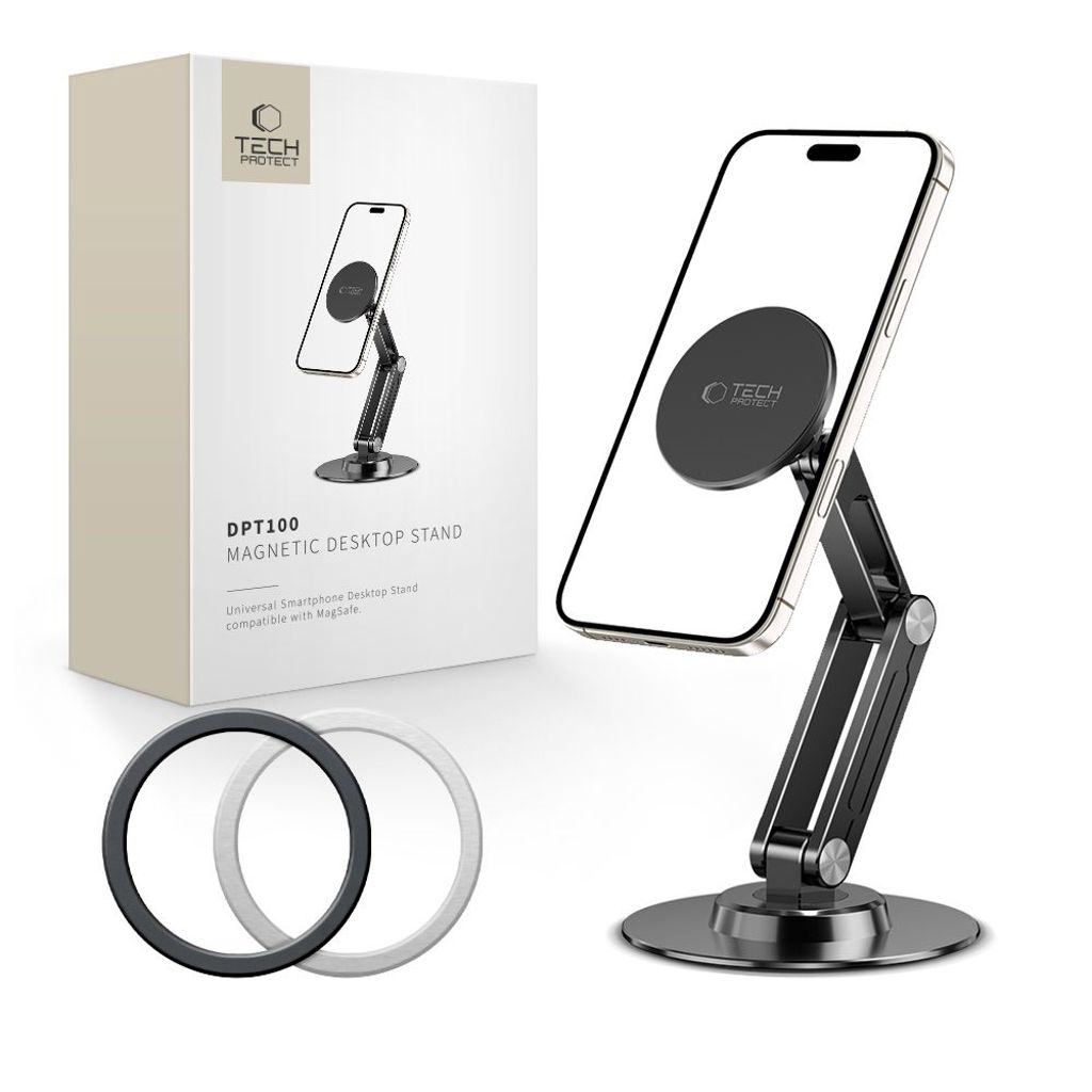 Tech-Protect DPT100 Magnetic MagSafe desk mobilhållare - svart
