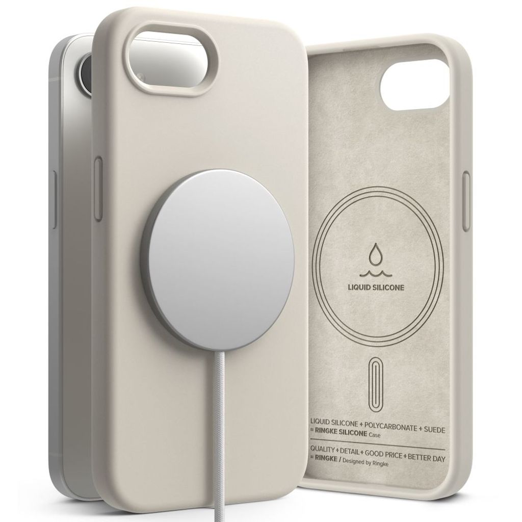 Ringke Silicone Magsafe Case for iPhone 17e/16e - Beige