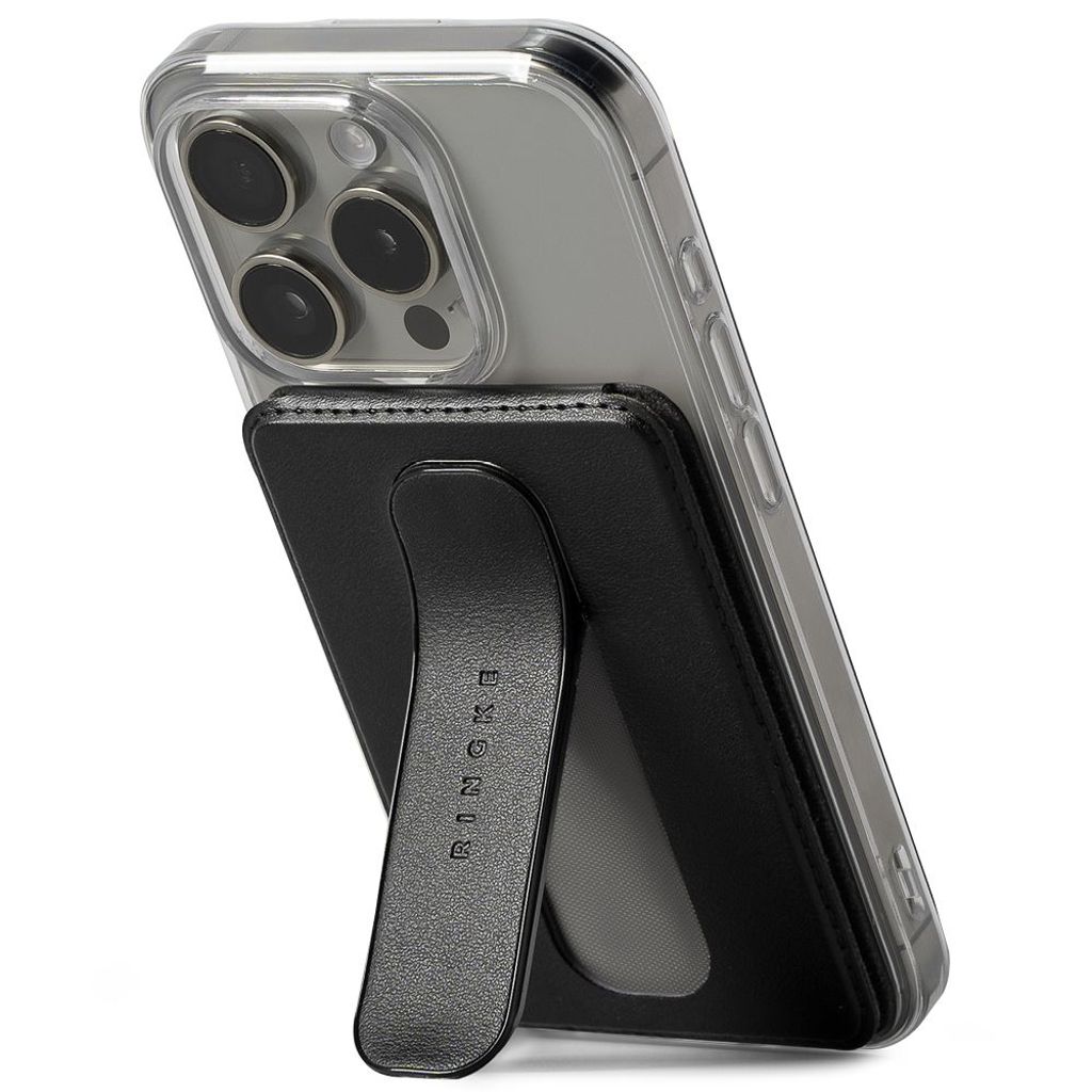 Ringke Slide Grip MagSafe Wallet och stativ - svart