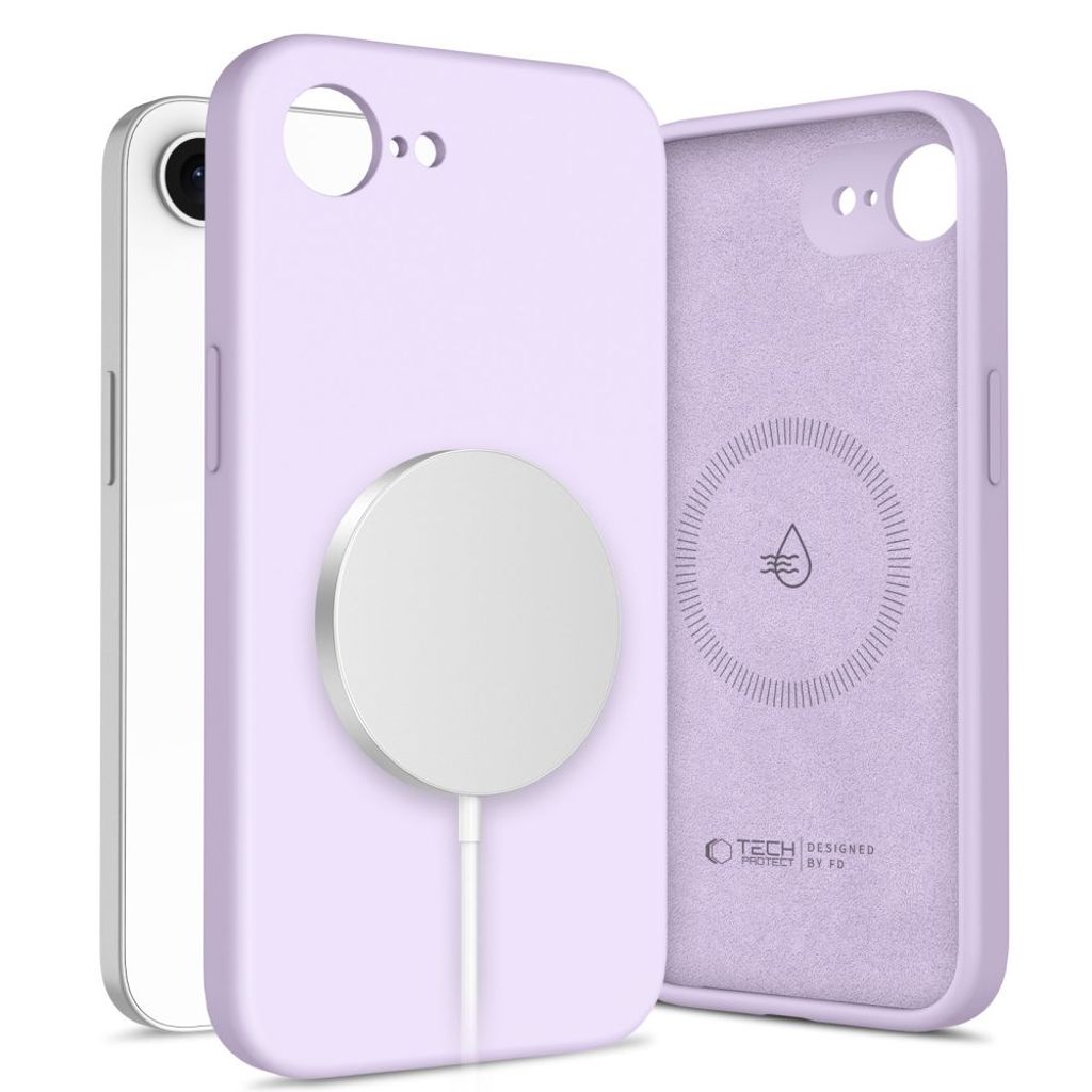 Tech-Protect Liquid Silicone MagSafe Case for iPhone 17e/16e - Purple