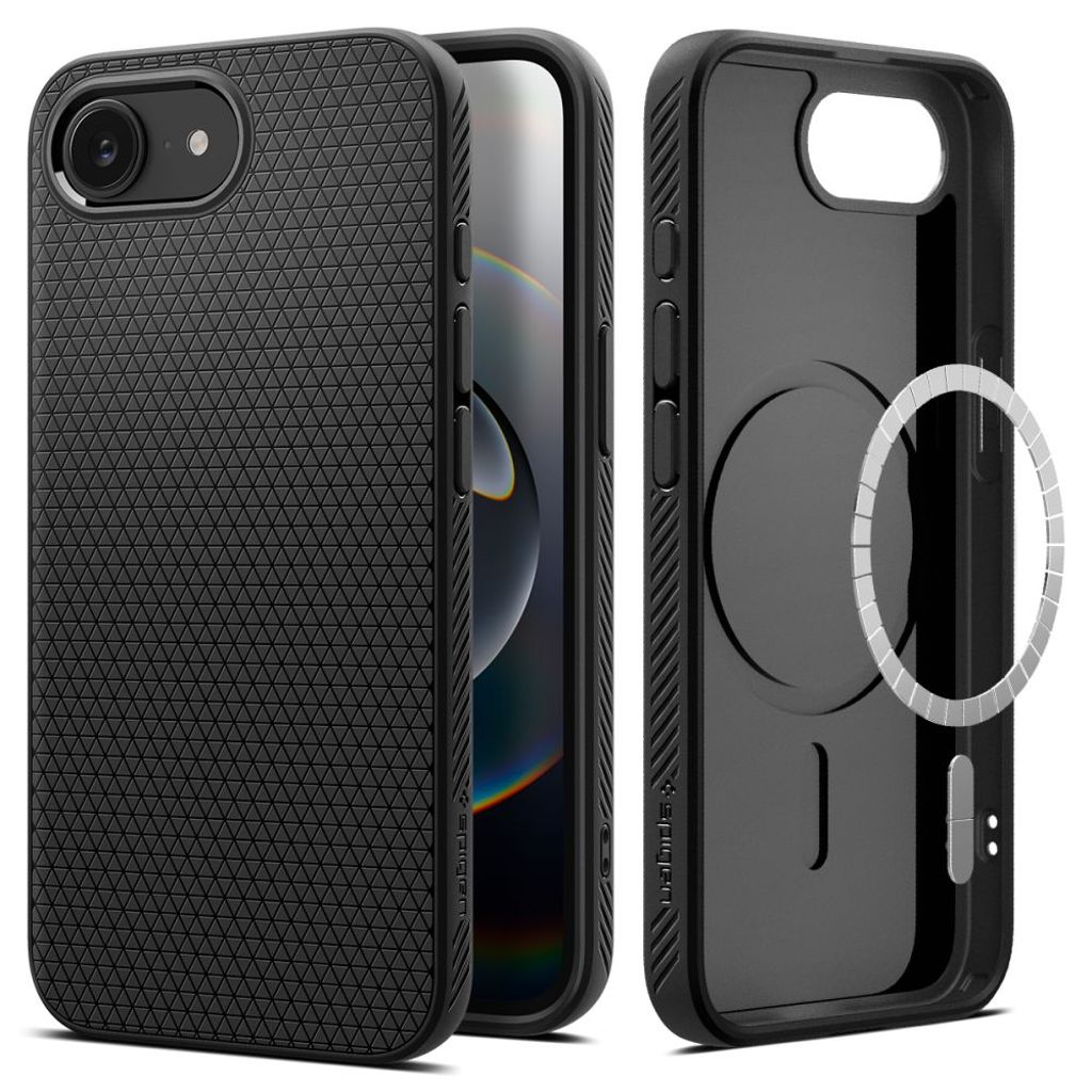 Spigen Liquid Air MagSafe skal för iPhone 16e - Matte svart