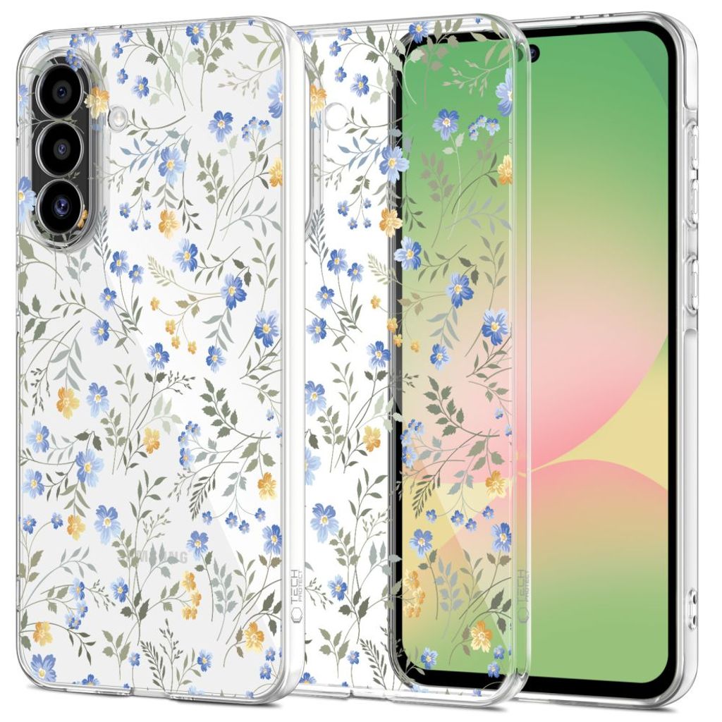 Tech-Protect FlexAir skal till Samsung Galaxy A56 5G – Daisies with Leaves