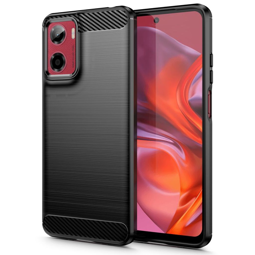 Tech-Protect TPU Carbon skal till Motorola Moto G05 / E15 – svart