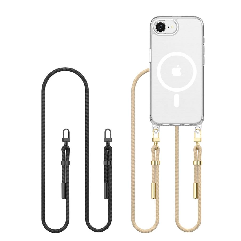 Tech-Protect FlexAir Chain MagSafe skal till iPhone 17e/16e – svart/Beige