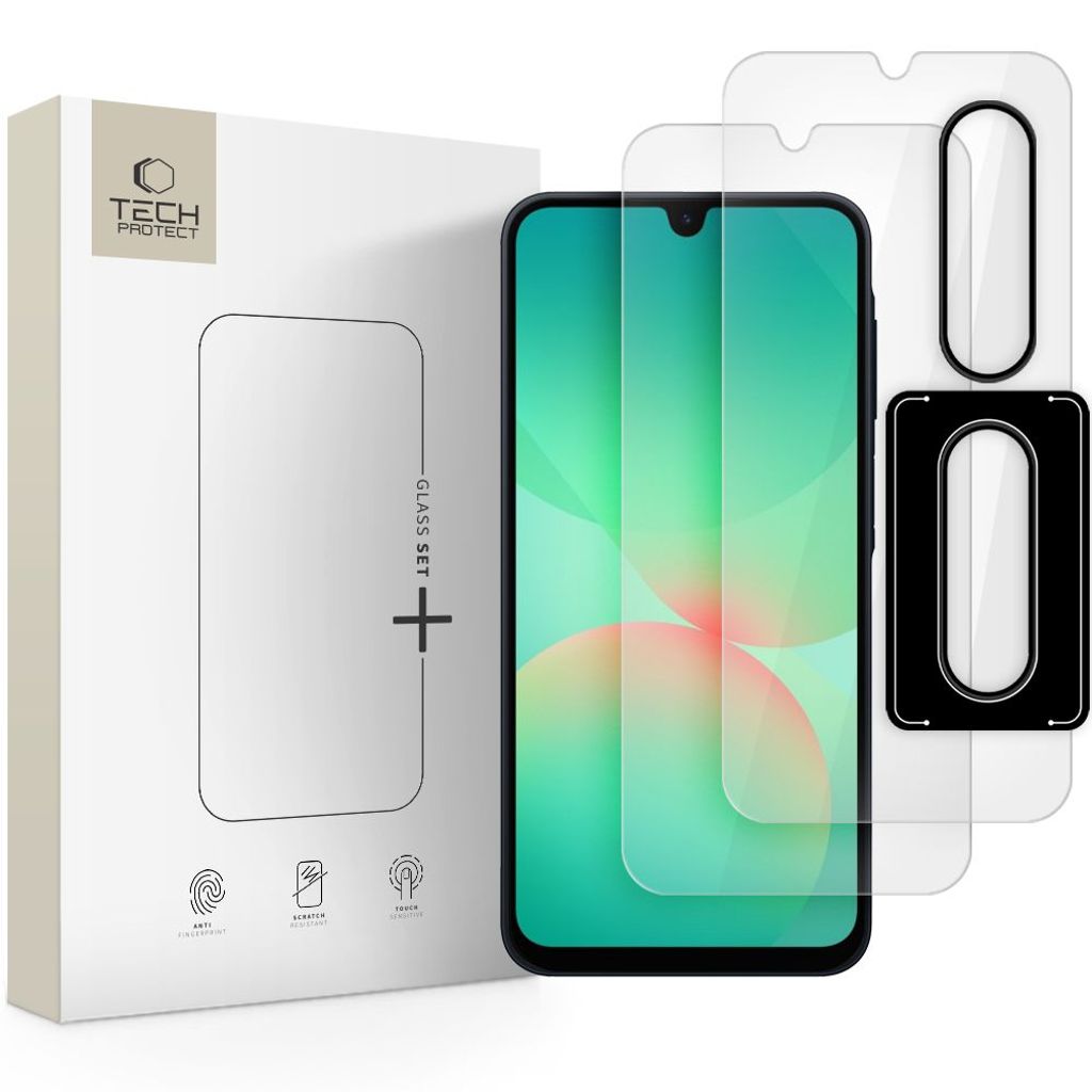 Tech-Protect Glass Set+ 3-pack Screen & linsskydd för Samsung Galaxy A26 5G