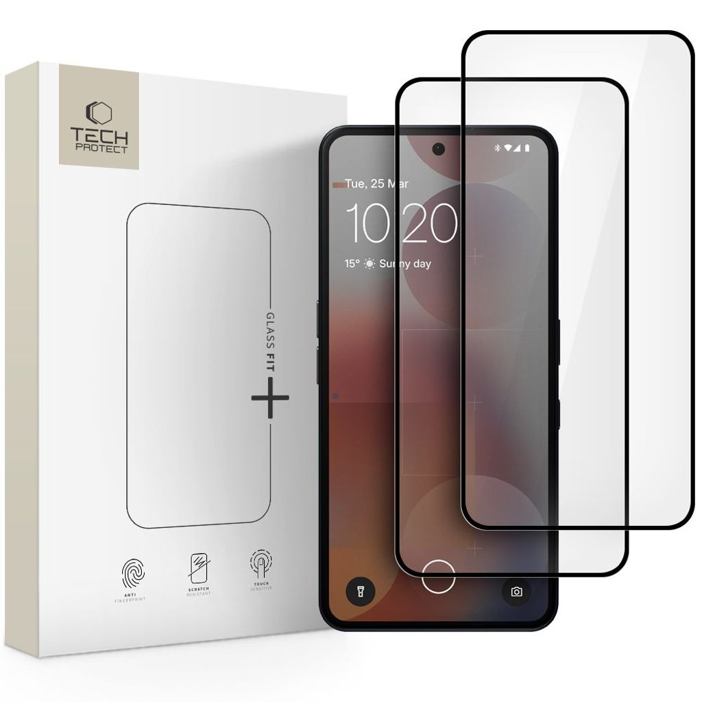Tech-Protect Glass Fit+ 2-pack skärmskydd till Nothing Phone 3A / 3A Pro