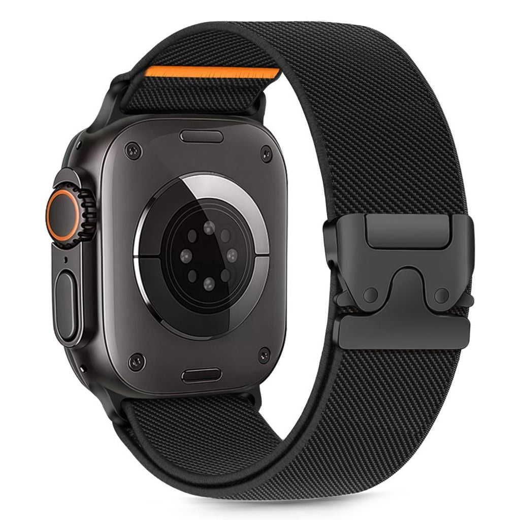 Tech-Protect Nylon Clasp klockarmband för Apple Watch 44/45/46/49 mm - svart