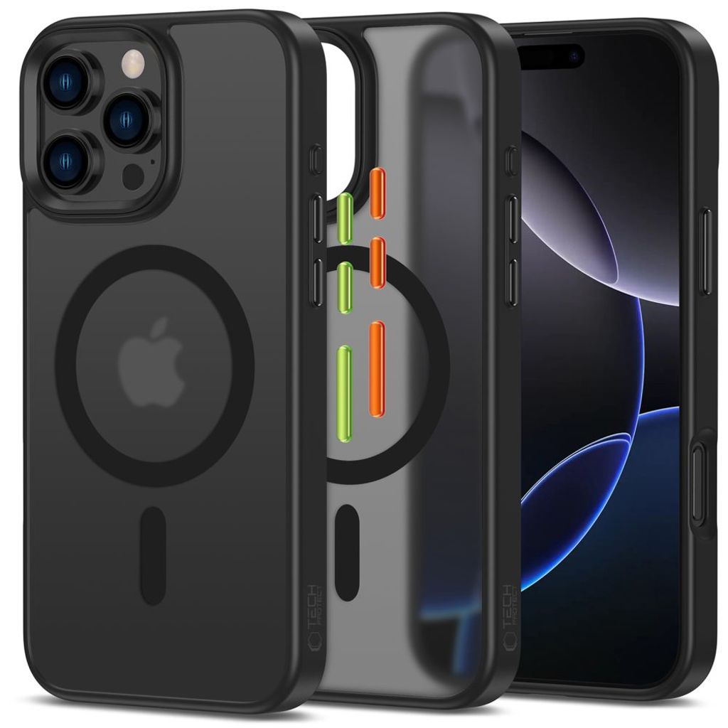Tech-Protect MagMat Magsafe 3-set skal för iPhone 16 Pro Max - Matte svart