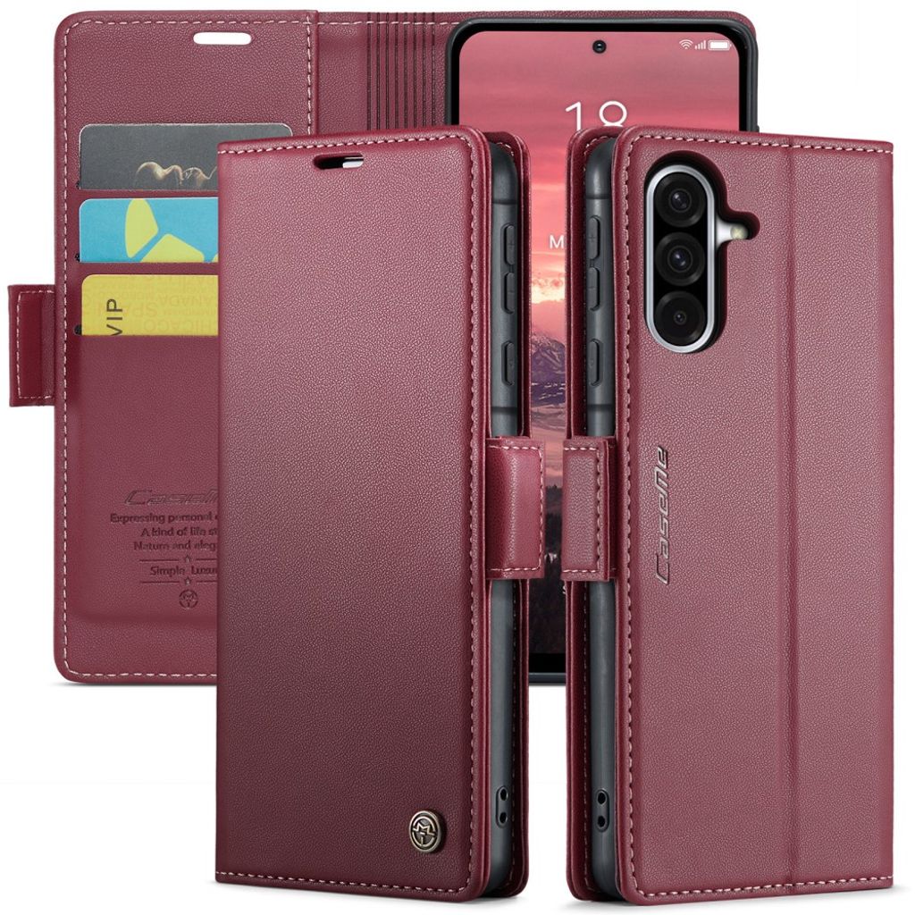 CASEME Samsung Galaxy A56 5G fodral with RFID Blocking – röd