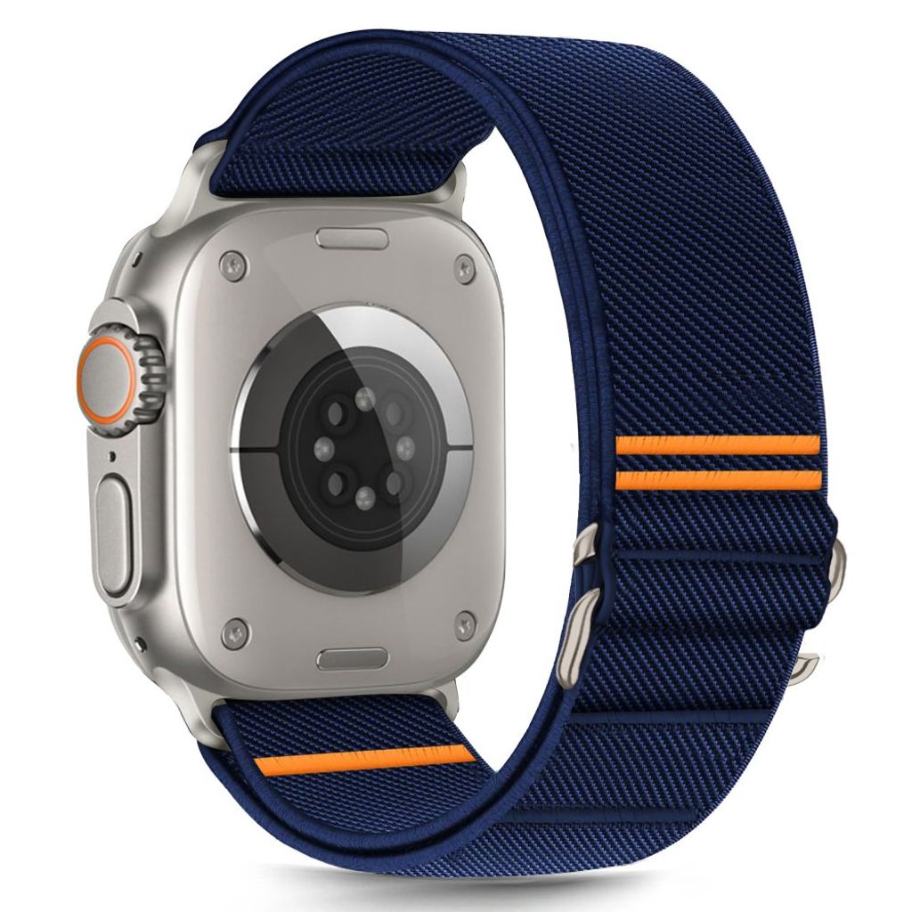 Tech-Protect Nylon Slip klockarmband för Apple Watch 44/45/46/49 mm - Navy blå