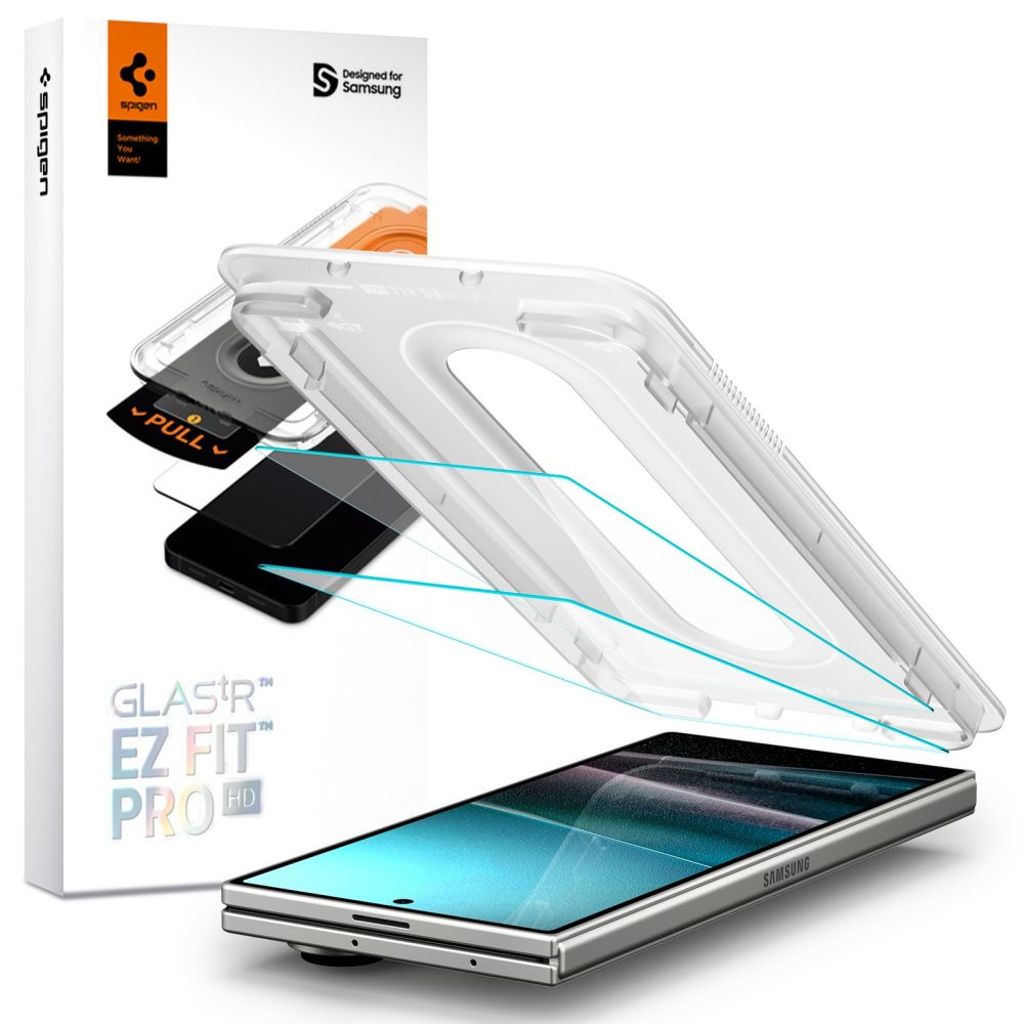 Spigen Glas.tR EZ Fit Pro HD 2-pack skärmskydd för Samsung Galaxy Z Fold 7