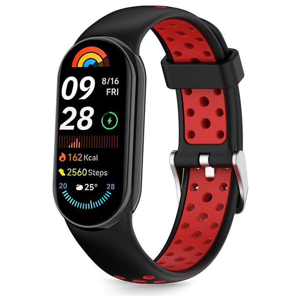 Tech-Protect IconBand Air klockarmband Xiaomi Smart Band 8/9/10/NFC - svart/röd