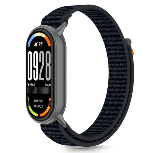 Tech-Protect Nylon Pro klockarmband Xiaomi Smart Band 8/9/10/NFC - svart/orange