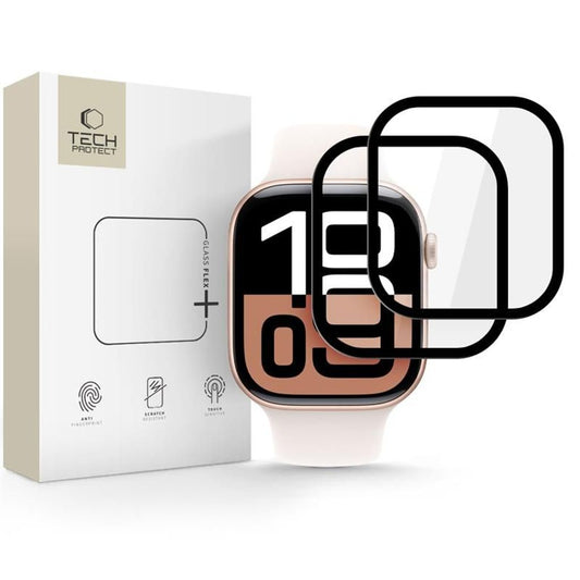 Tech-Protect Glass Flex+ Hybrid skärmskydd för Apple Watch 10 42mm, 2-pack