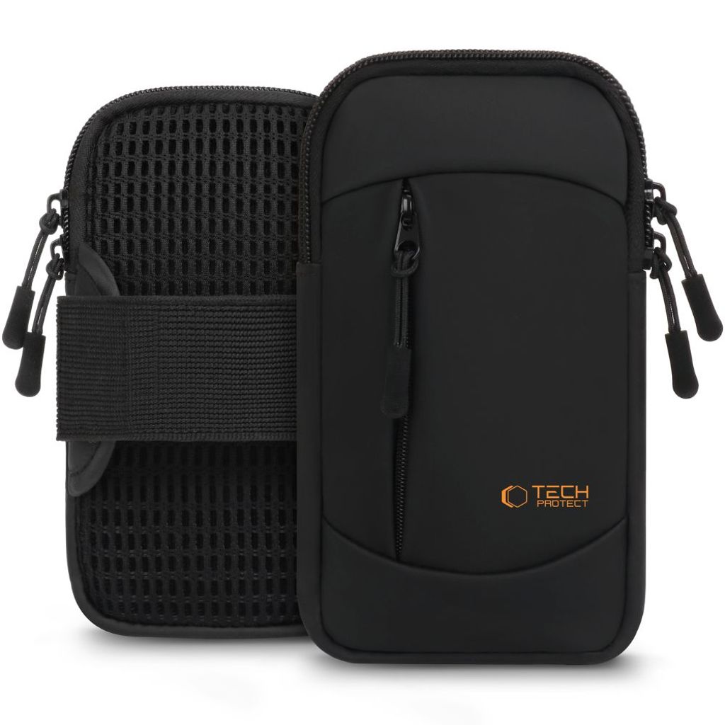 Tech-Protect M6 Universal Sport Armband – Black and Orange