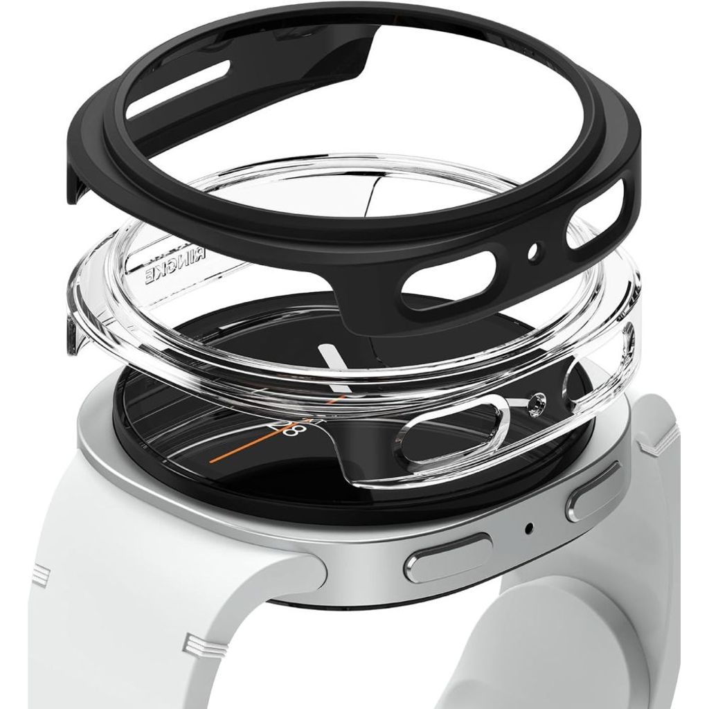 Ringke Slim Case for Samsung Galaxy Watch 8 44mm, 2-pack - Black/Transparent