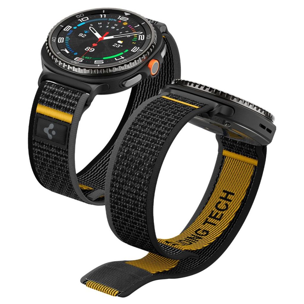 Spigen Athlex Air klockarmband Samsung Galaxy Watch 40/44/46mm - svart/gul