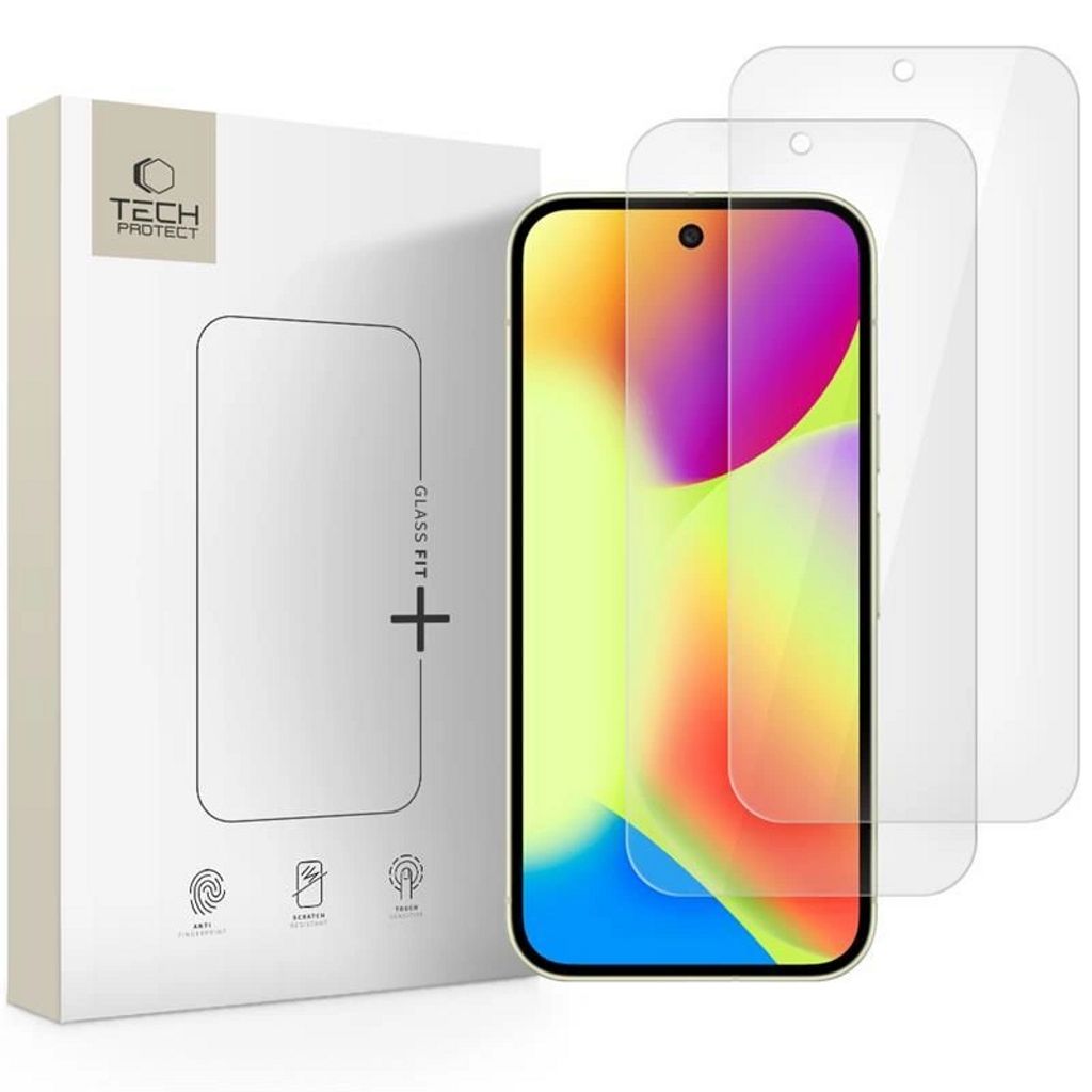 Tech-Protect Glass Fit+ 2-pack skärmskydd till Google Pixel 9 / 9 Pro / 10 / 10 Pro