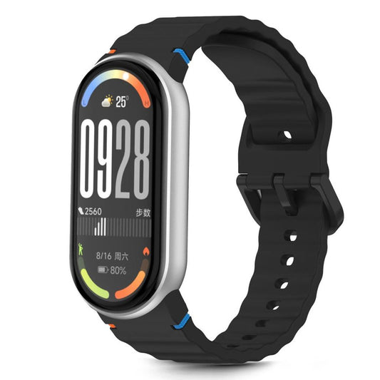 Tech-Protect silikon Sport klockarmband för Xiaomi Smart Band 8/9/10/NFC - svart