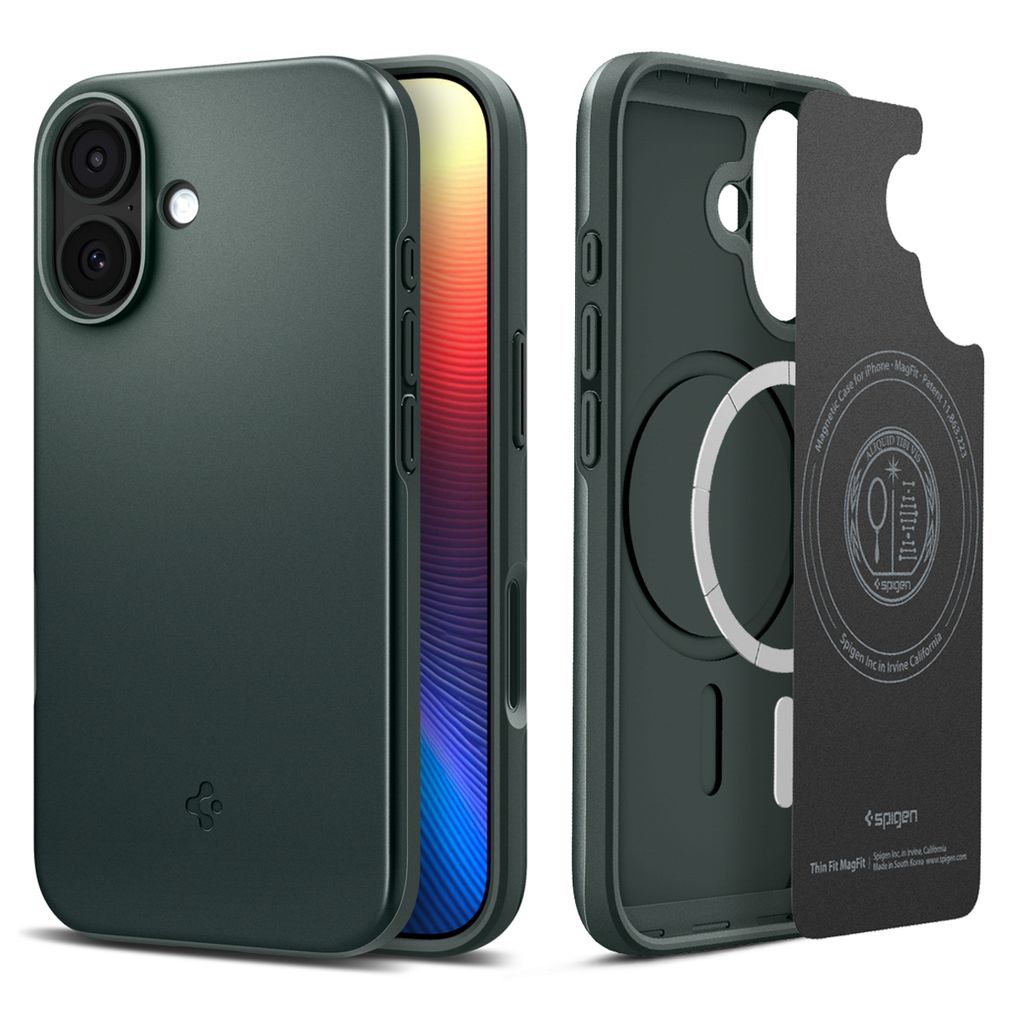 Spigen Thin Fit MagSafe skal för iPhone 17 - grön
