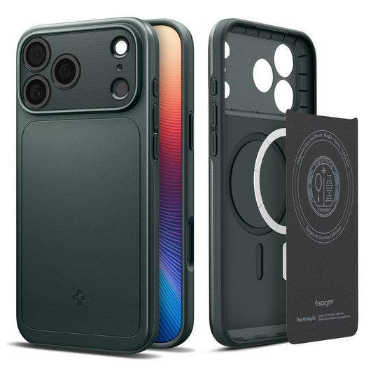 Spigen Thin Fit MagSafe skal för iPhone 17 Pro - grön