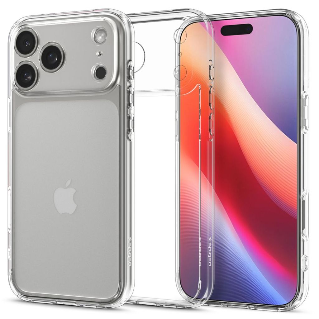 Spigen Ultra Hybrid skal till iPhone 17 Pro Max – Transparent
