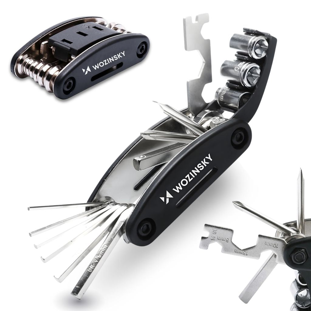 Wozinsky 16-in-1 Multifunctional Bicycle Repair Tool Set - Black