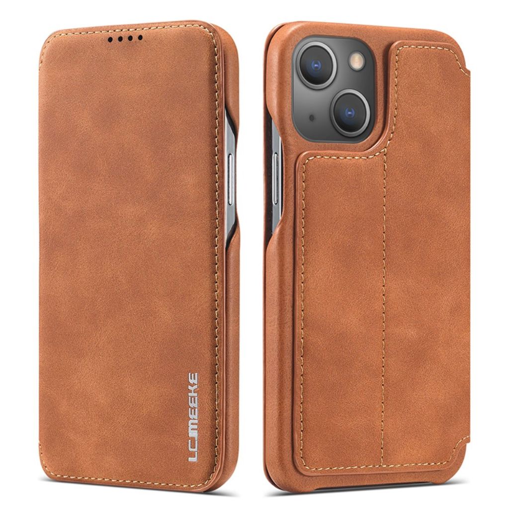 LC.IMEEKE iPhone 15 Plus Fodral with Stand - Brown