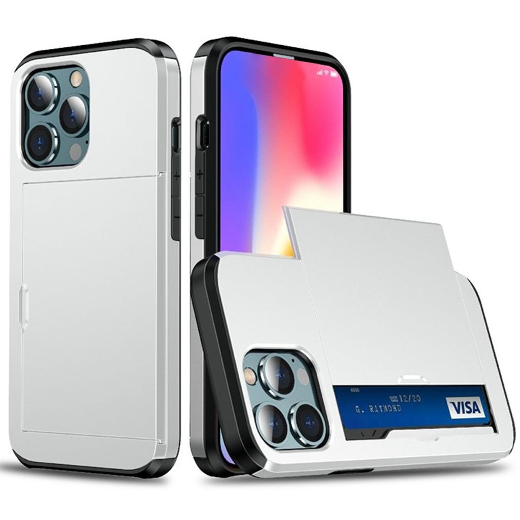 AMORUS iPhone 12 Pro Max skal with kortfack – vit