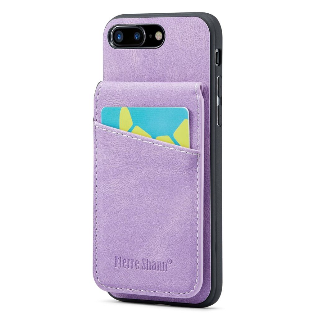 FIERRE SHANN iPhone 7 Plus / 8 Plus skal with kortfack – lila
