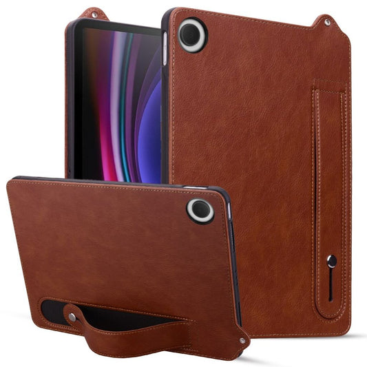 Samsung Galaxy Tab A11 Plus / A9 Plus skal med Hand Strap - brun