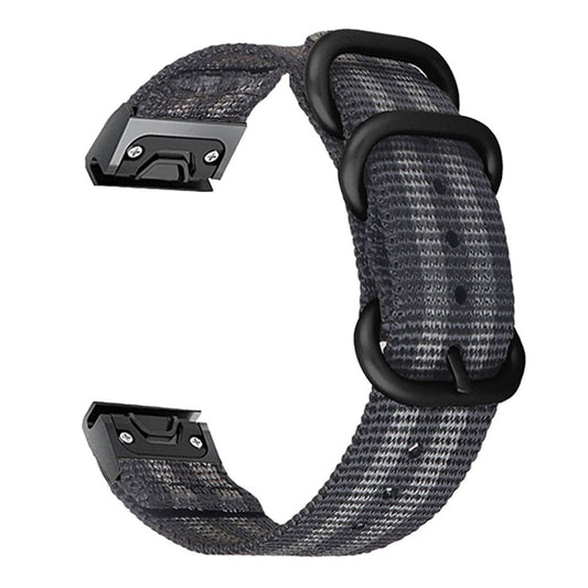 Garmin Fenix 7/6/6 Pro/Forerunner 945/935 etc. Nylon Watch Band - Black