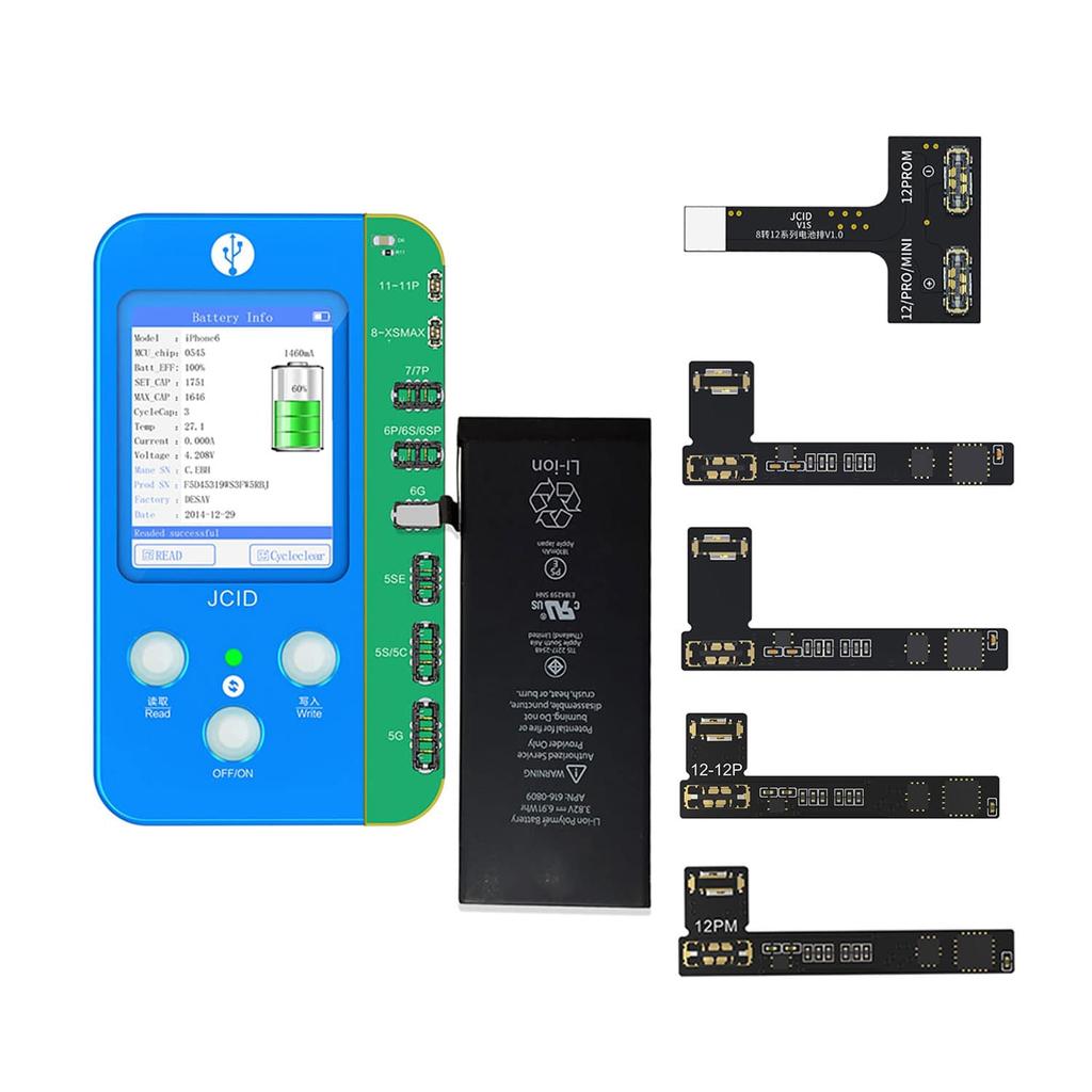 JC V1S Tag-On batteri Repair Cable + Outter flexkabel till iPhone 12/Mini/Pro