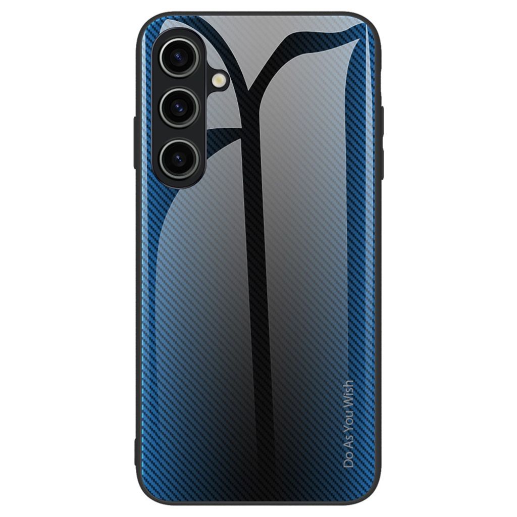 Samsung Galaxy A55 skal with härdat glas back – blå