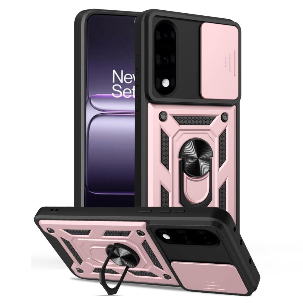 OnePlus Nord 5 5G skal with stativ – roséguld