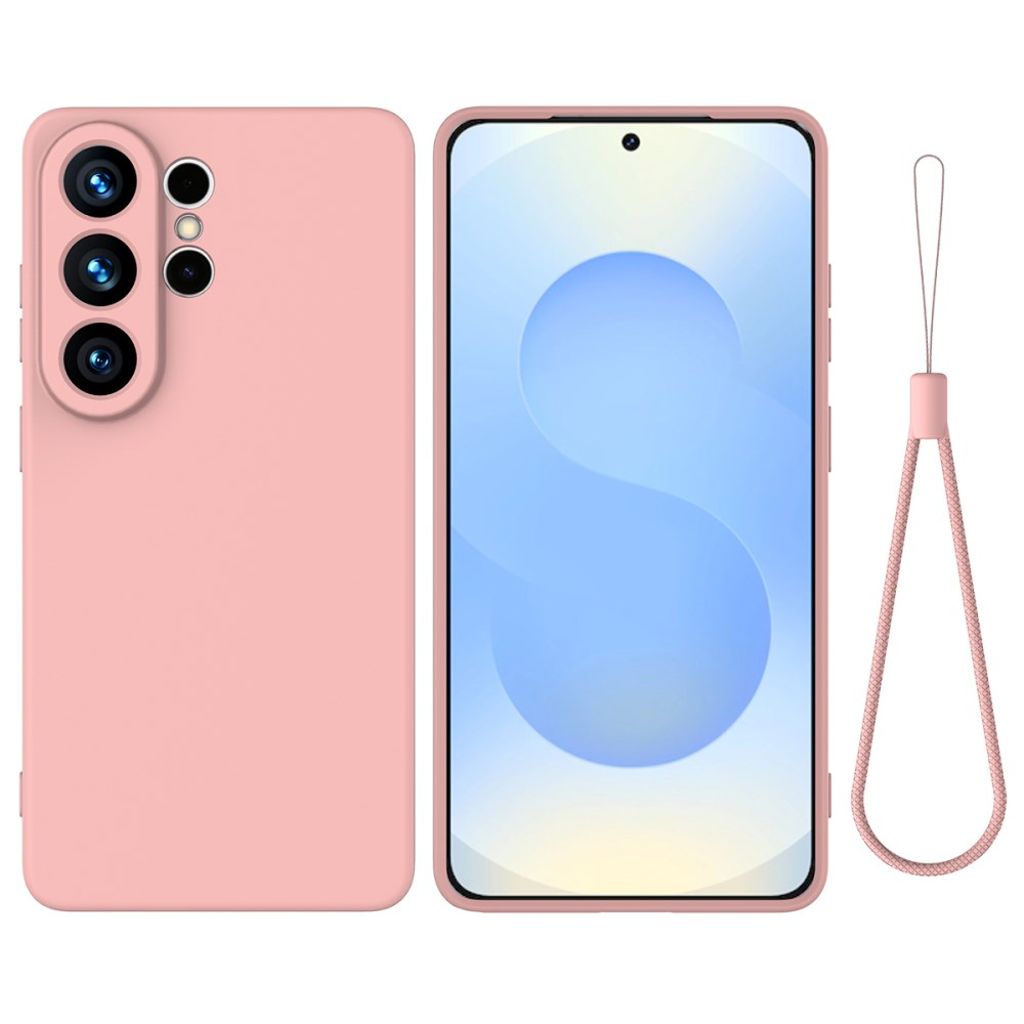 Samsung Galaxy S26 Ultra Silicone Case Hand Strap - Pink