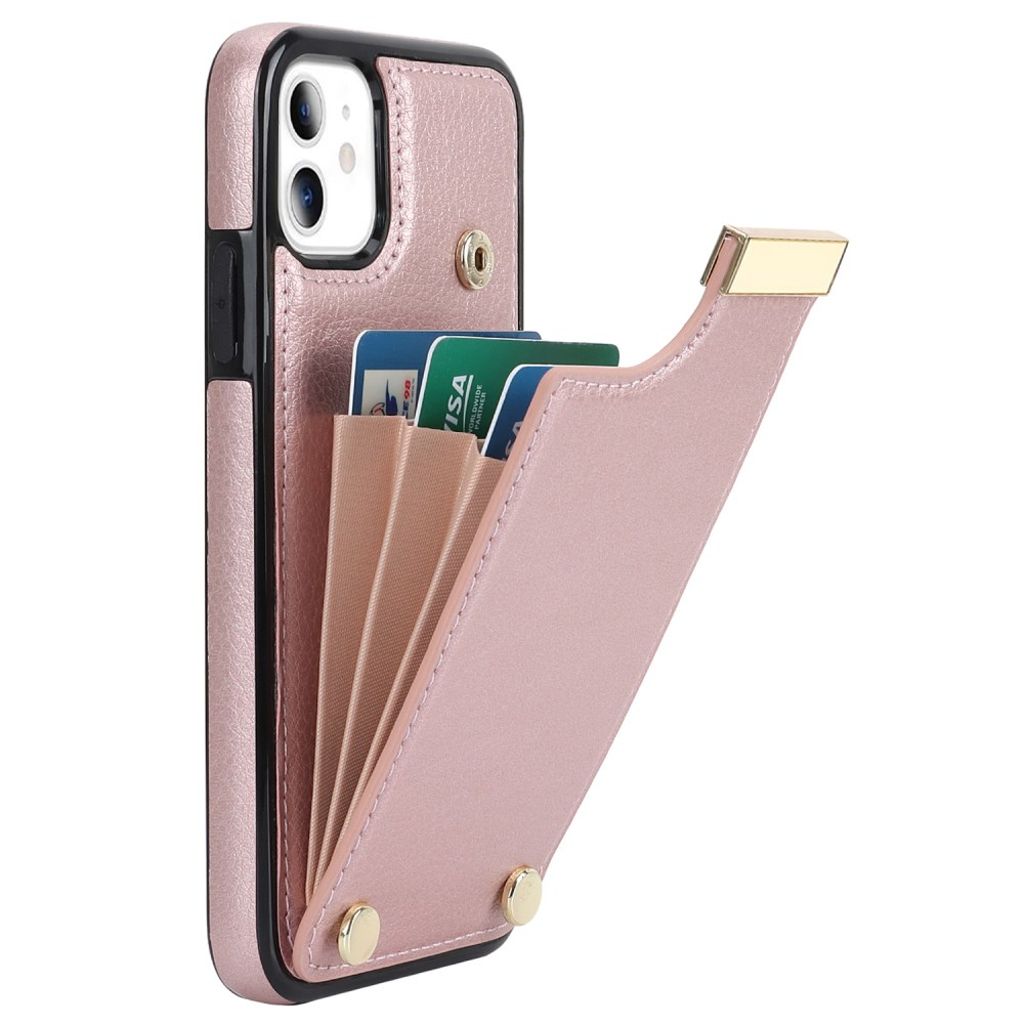 IPhone 11 skal with card holder – roséguld