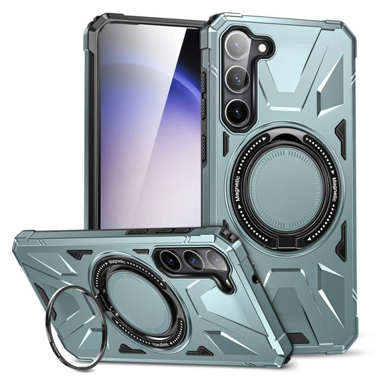 Samsung Galaxy S24 Case with Ring Kickstand - Green