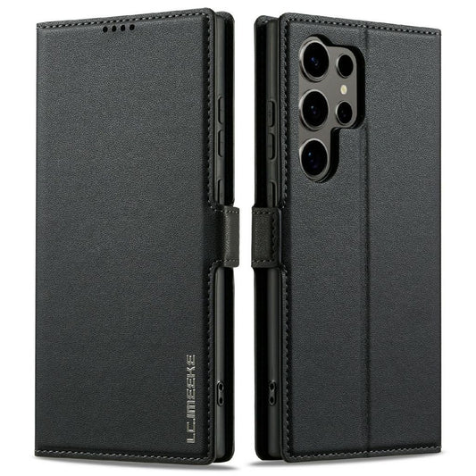 LC.IMEEKE Samsung Galaxy S25 Ultra Wallet Cover - Black