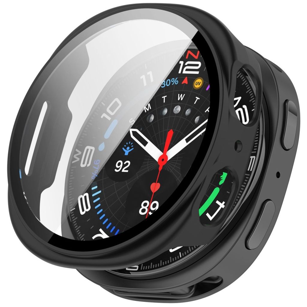 Samsung Galaxy Watch8 44mm Case with Screen Protector - Matte Black