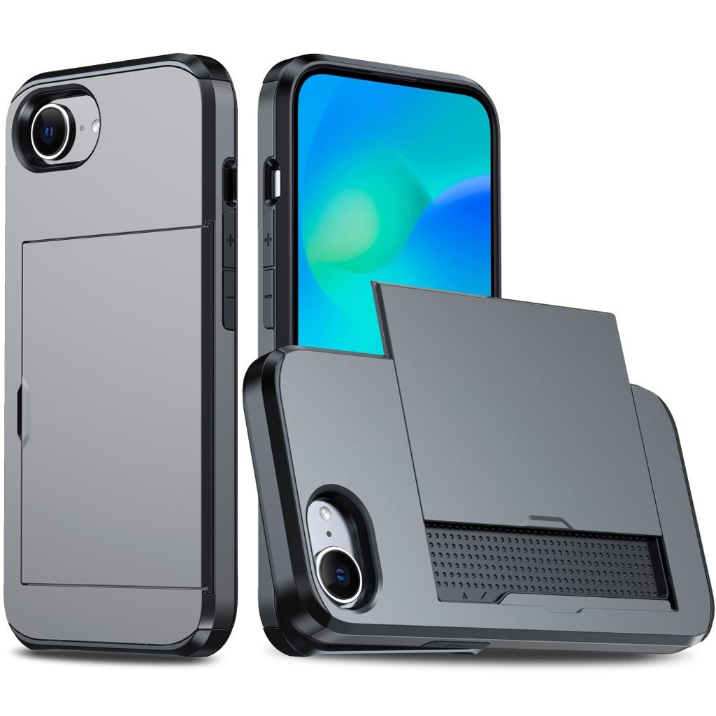 iPhone 17e/16e Skal with Cardholder - Silver