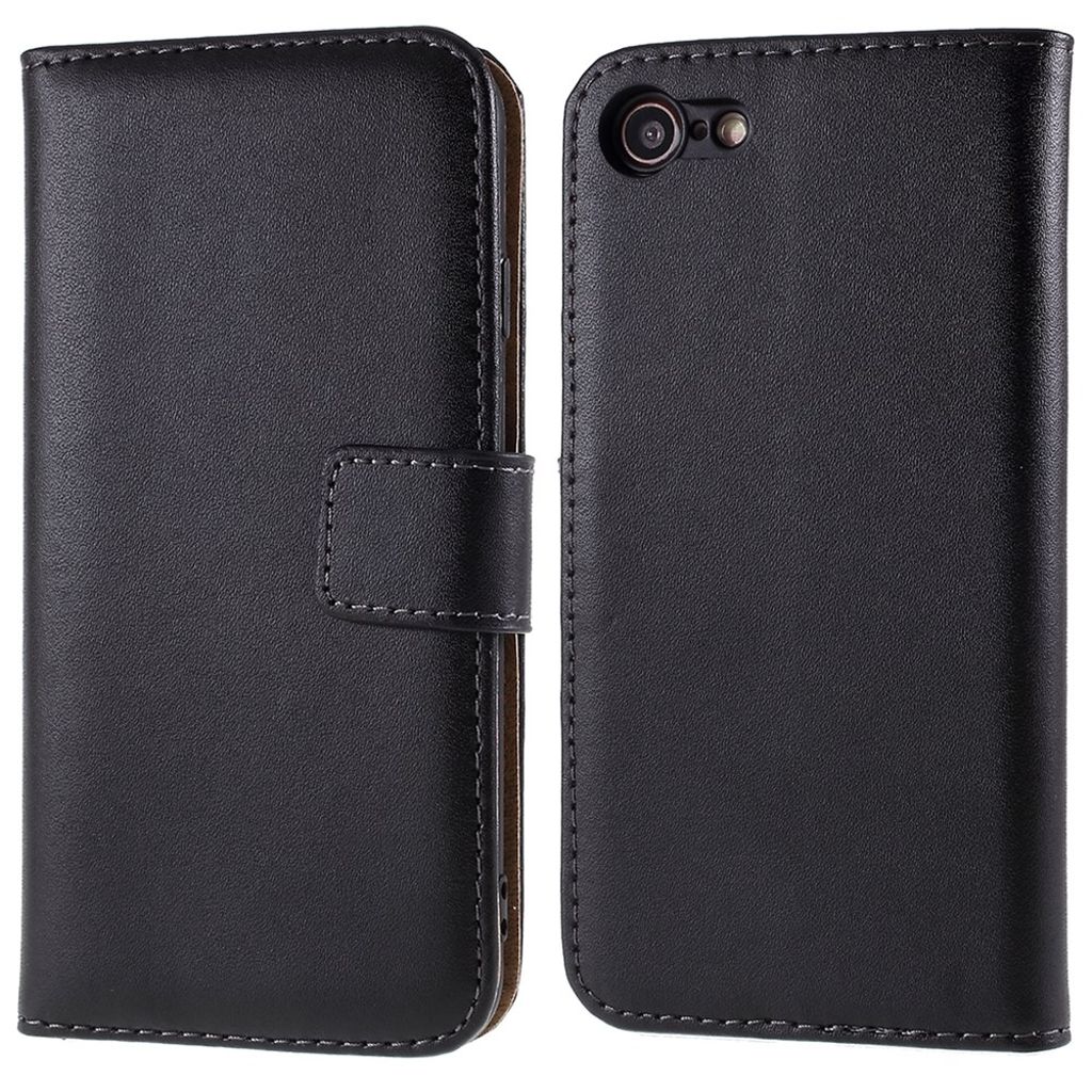 iPhone 8/7/SE (2020)/SE (2022) Wallet Fodral in Genuine Leather - Black