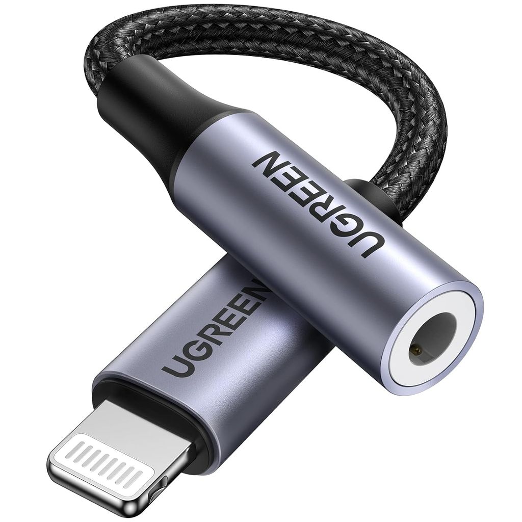 UGREEN Lightning to AUX 3.5mm Adapter, 10cm - Black