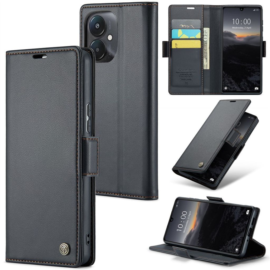 CASEME Xiaomi Redmi 13C 4G etc. fodral – svart