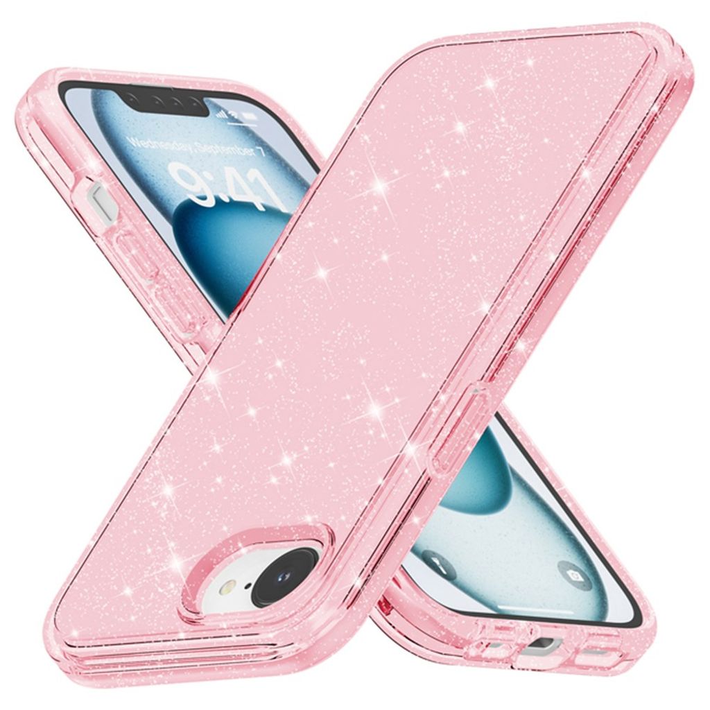 iPhone 17e/16e Glitter Skal - Pink