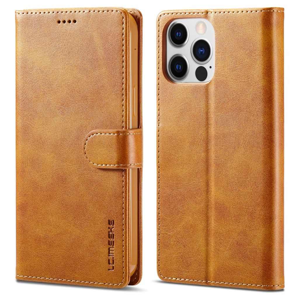 LC.IMEEKE iPhone 15 Pro Max plånboksfodral - gul