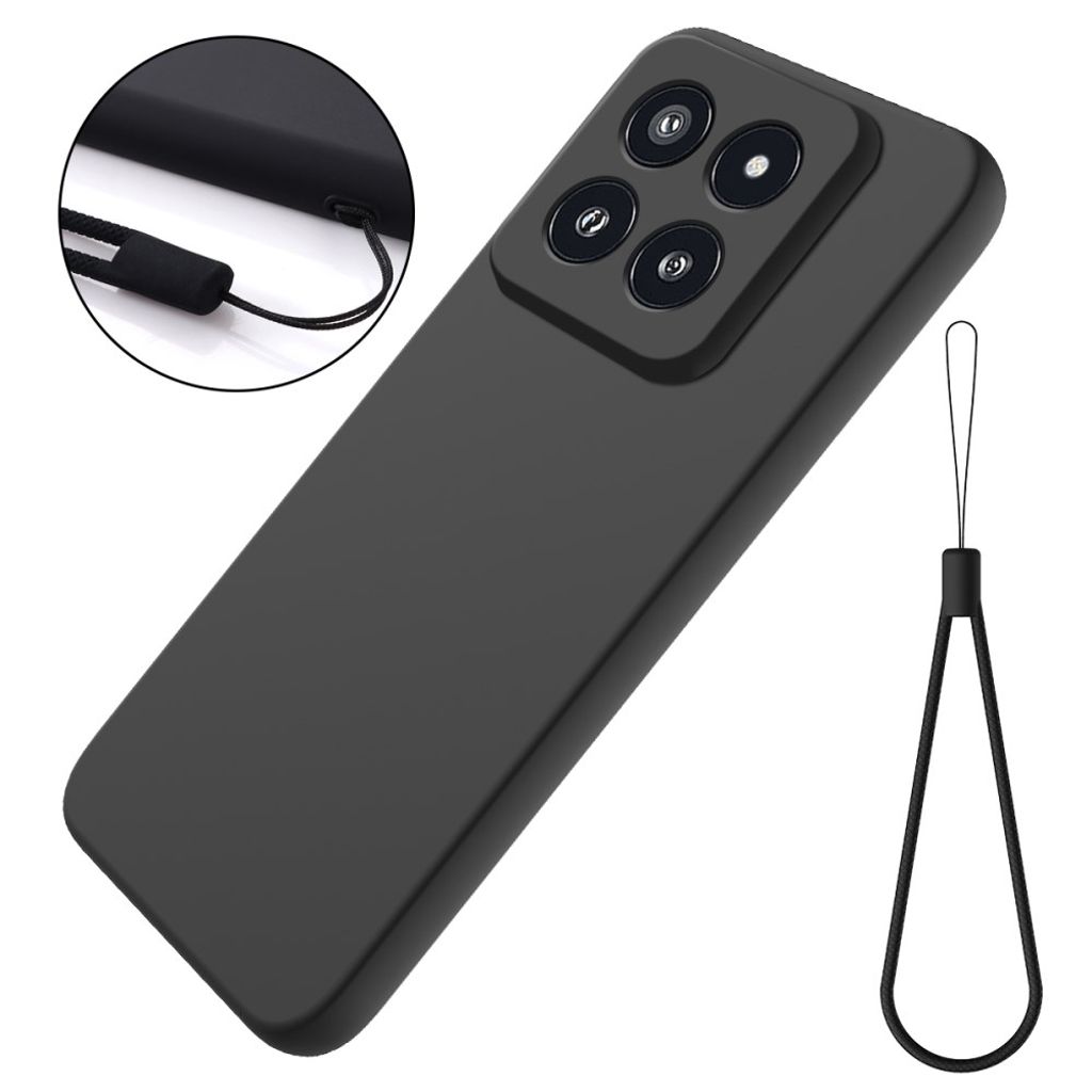 Xiaomi 14 Pro skal with a strap – svart
