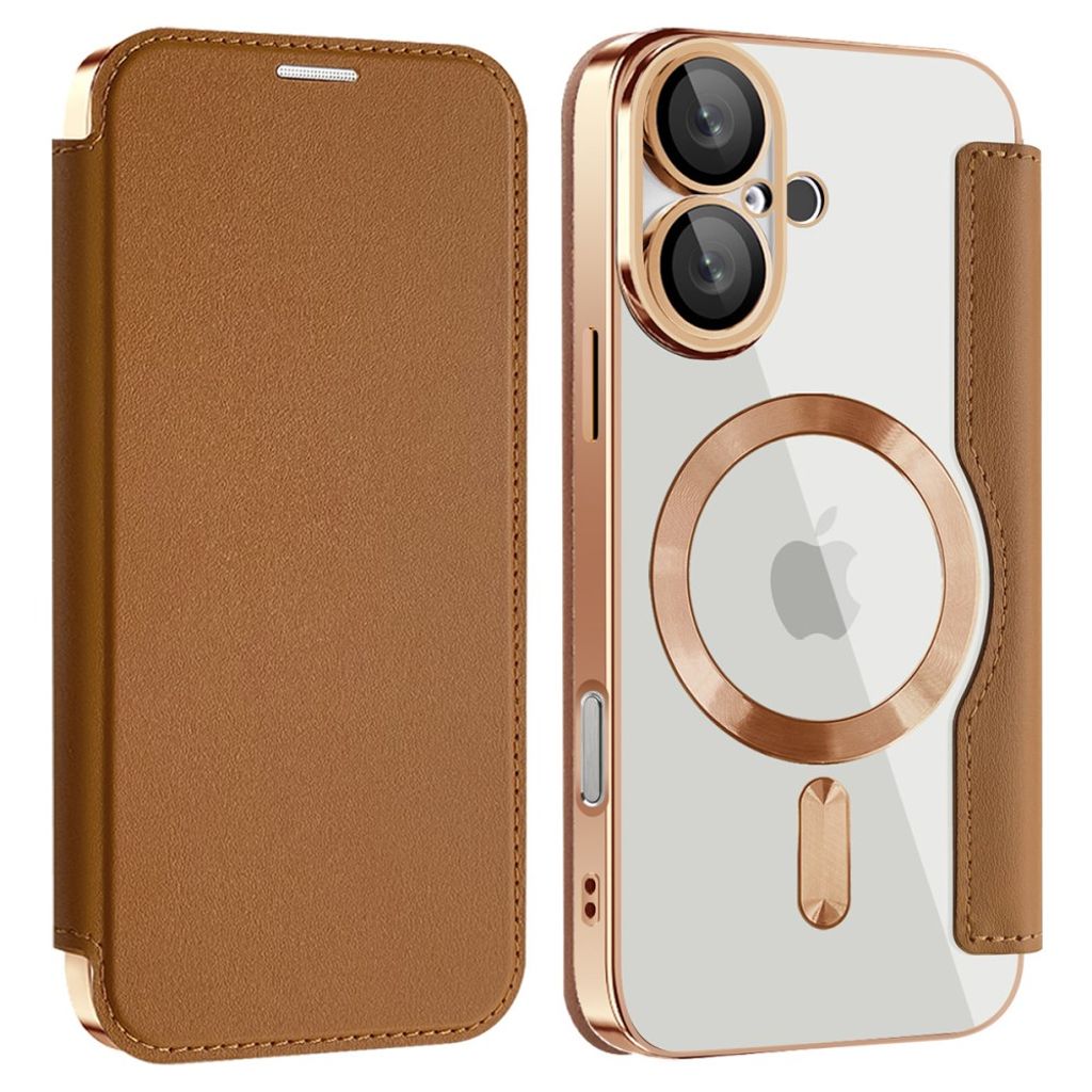 IPhone 16 Plus fodral med kortfack - brun