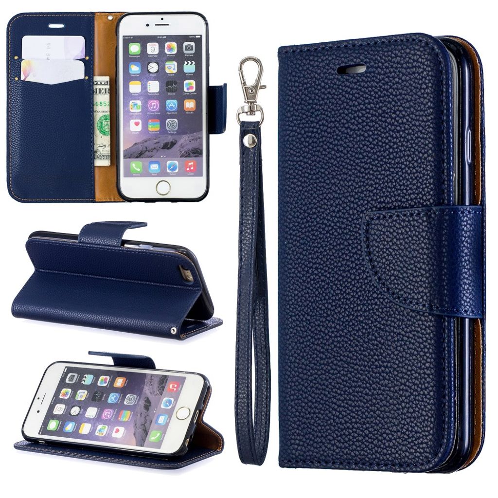 iPhone 6/6s Wallet Fodral with Card slots - Dark blue