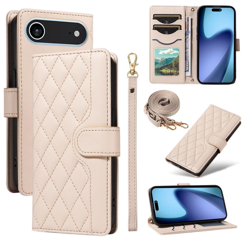 iPhone Air Wallet Fodral with strap - Beige